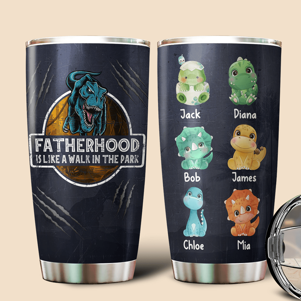 Fatherhood Is A Walk In The Park - Personalized Tumbler - Best Gift For Father - Giftago