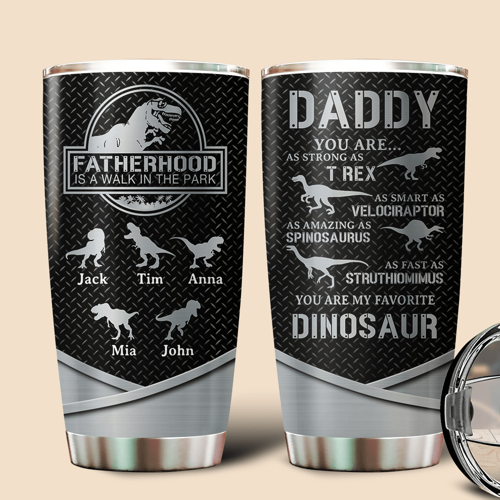 Fatherhood Like A Walk In The Park - Personalized Tumbler - Best Gift For Father - Giftago