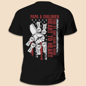 Fathers and Childs Hands - Personalized T-Shirt/ Hoodie Back - Best Gift For Dad - Giftago