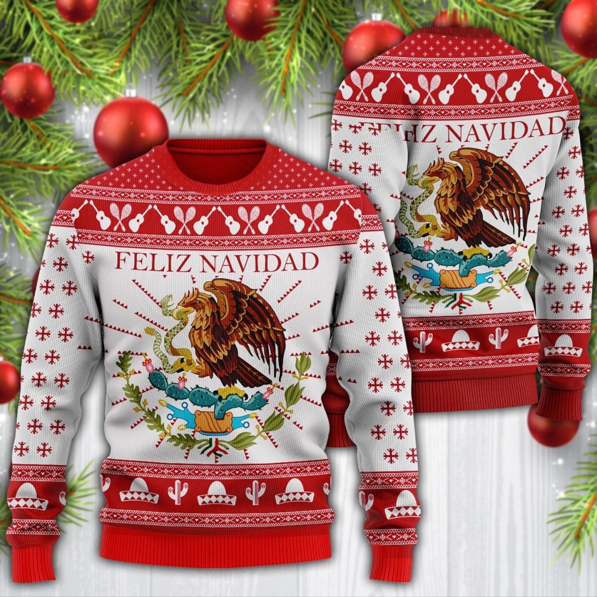 Feliz Navidad Mexican Ugly Sweater - TG0921DT - Giftago