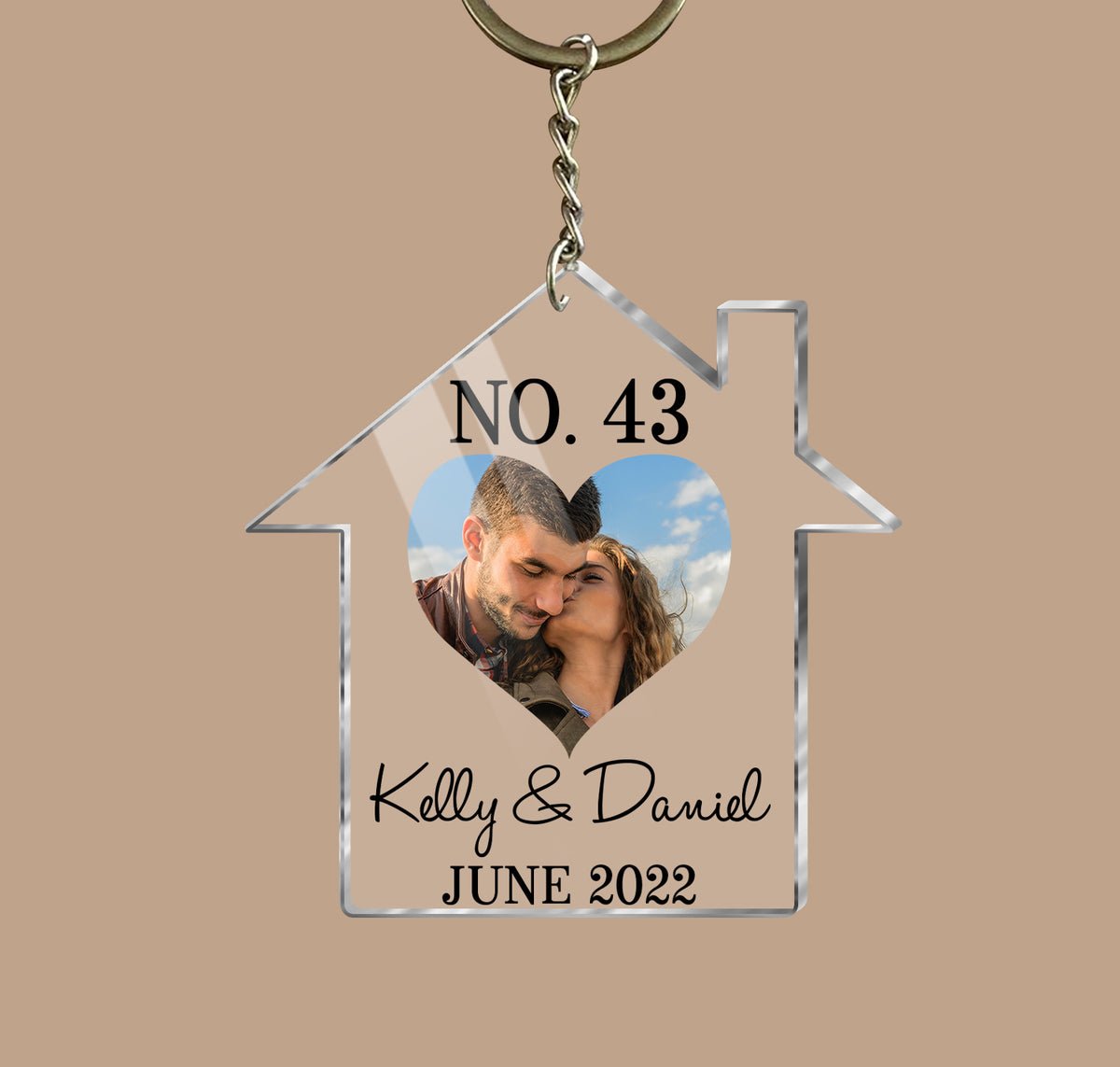 First Home - Personalized Acrylic Keychain - Best Gift For Couple, Family - Giftago