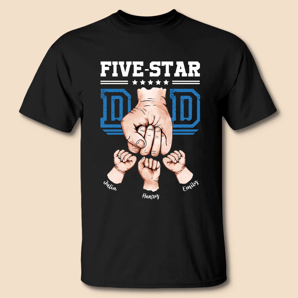 Five-Star Dad - Personalized T-Shirt/ Hoodie - Best Gift For Father - Giftago