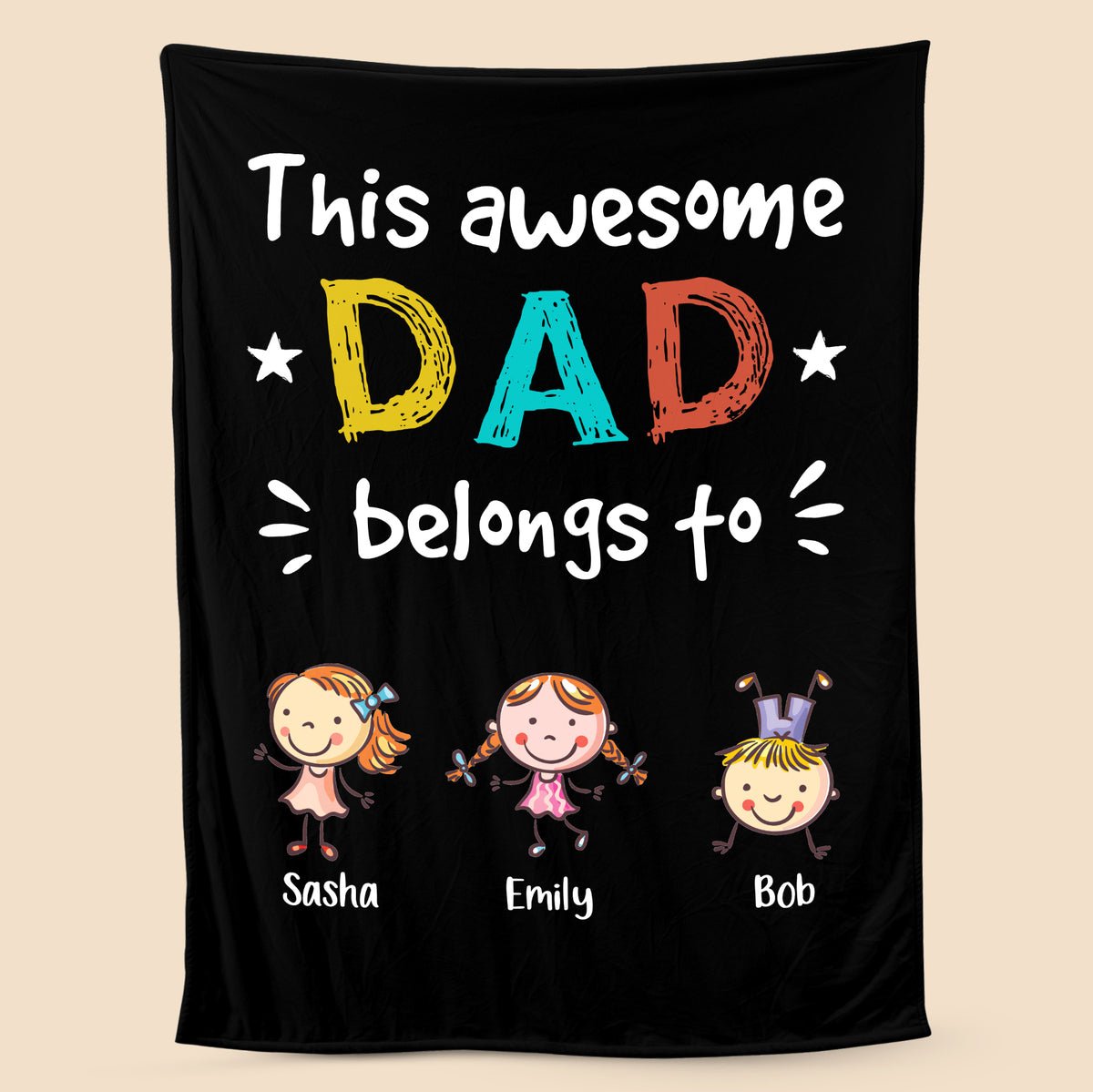 Funny This Awesome Dad - Personalized Blanket - Best Gift For Father - Giftago