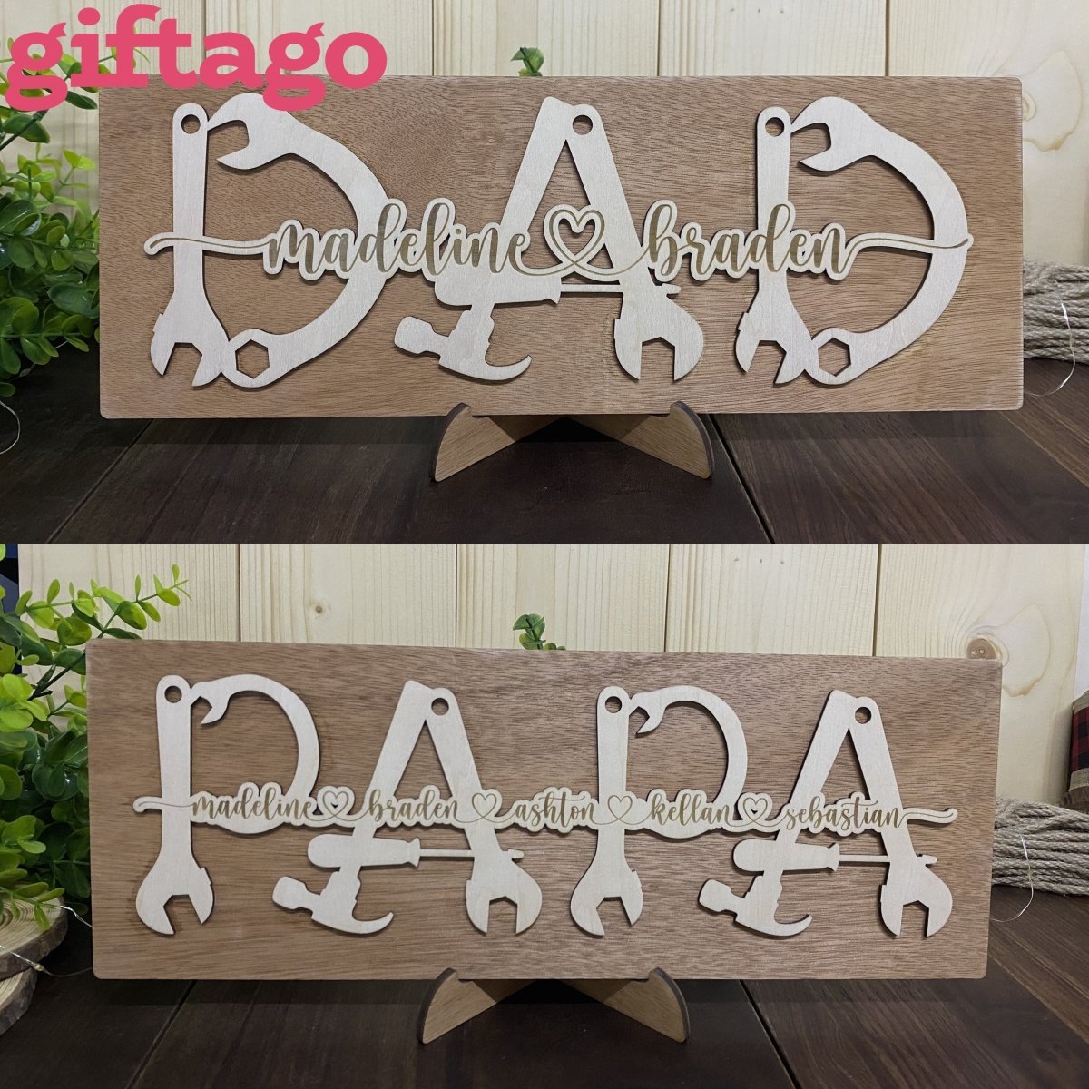Family Wooden Sign - Best Father's Day Gift