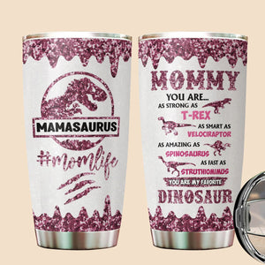 Gilter Mamasaurus - Personalized Tumbler - Best Gift For Mother, Grandma - Giftago