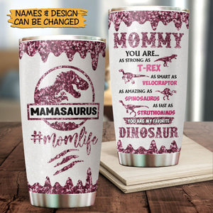 Gilter Mamasaurus - Personalized Tumbler - Best Gift For Mother, Grandma - Giftago