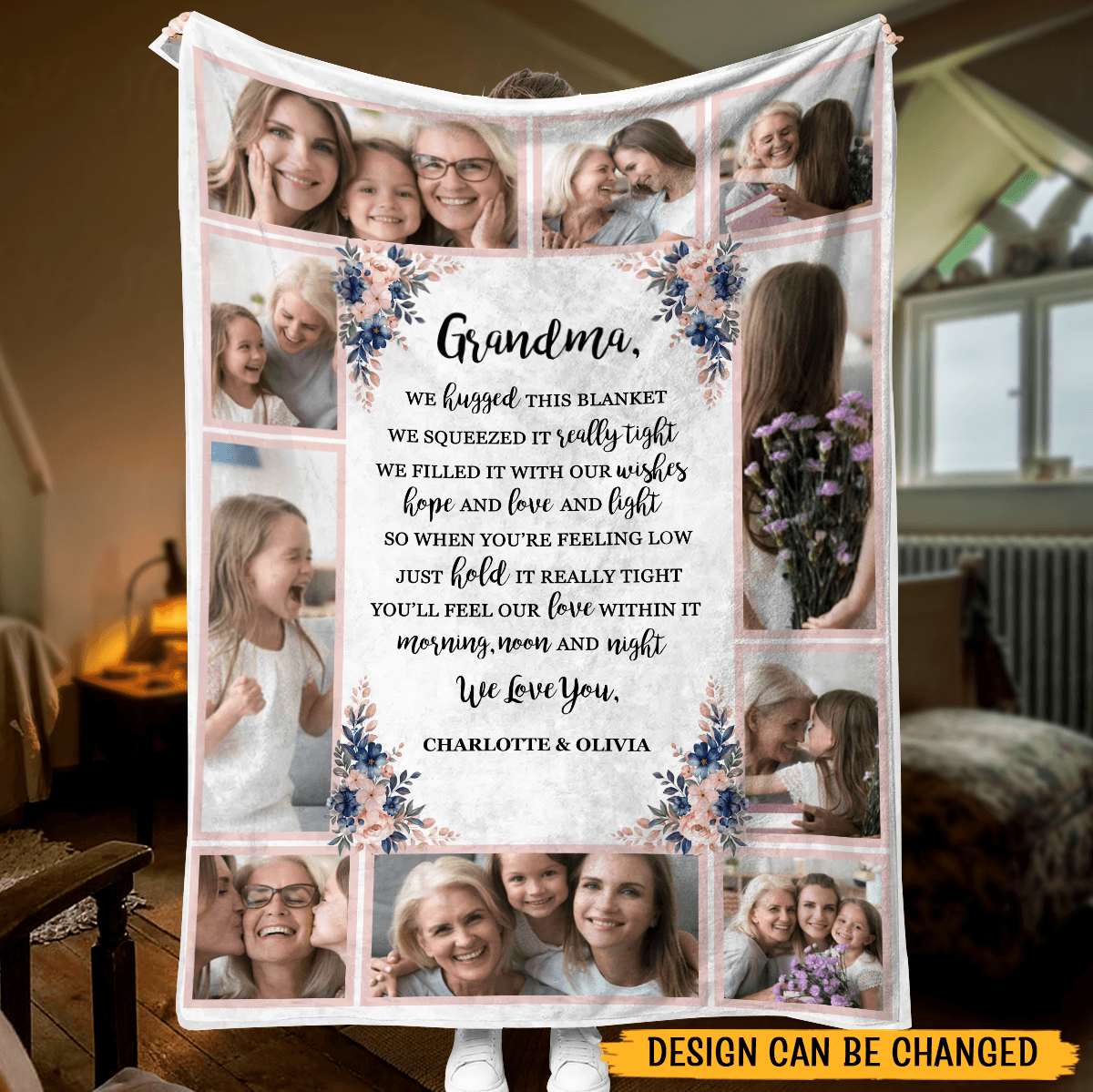 Grandma We Love You You'll Feel Our Love Within This Blanket - Personalized Blanket - Best Gift For Grandma - Giftago