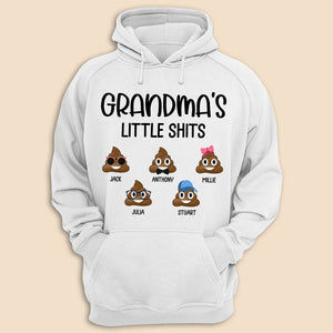 Grandma's Little Sh*ts Emoji - Personalized T-Shirt/ Hoodie - Best Gift For Mother, Grandma - Giftago