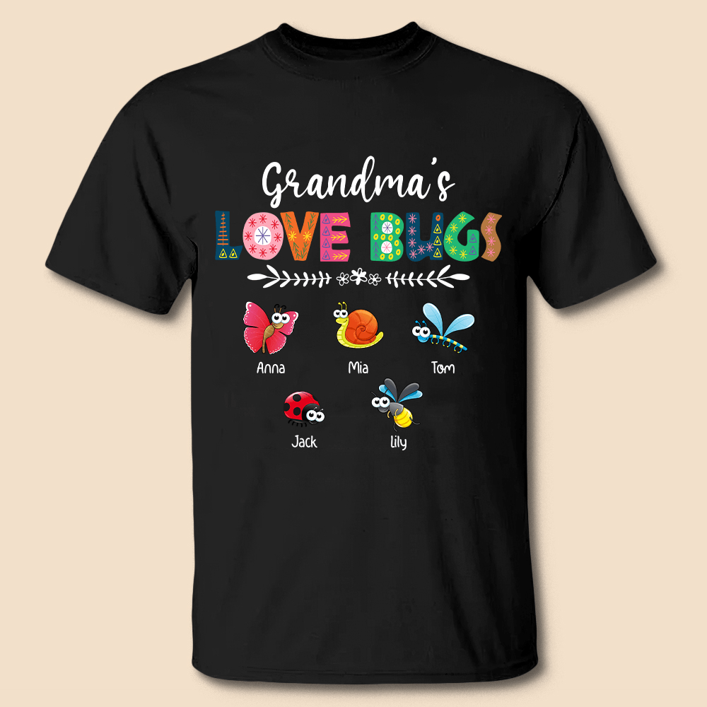 Grandma's Love Bugs - Personalized T-Shirt/ Hoodie - Best Gift For Grandma - Giftago