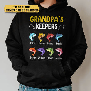 Grandpa's Keepers - Personalized T-Shirt/ Hoodie - Best Gift For Father, Grandpa - Giftago