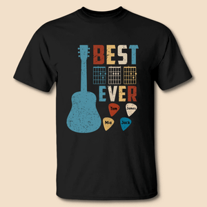 Guitar - Best Dad Ever - Personalized T-Shirt/ Hoodie - Best Gift For Father - Giftago