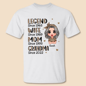 Half Leopard Sassy Legend Wife Mom Grandma - Personalized T-Shirt/ Hoodie - Best Gift For Grandma & Mother - Giftago