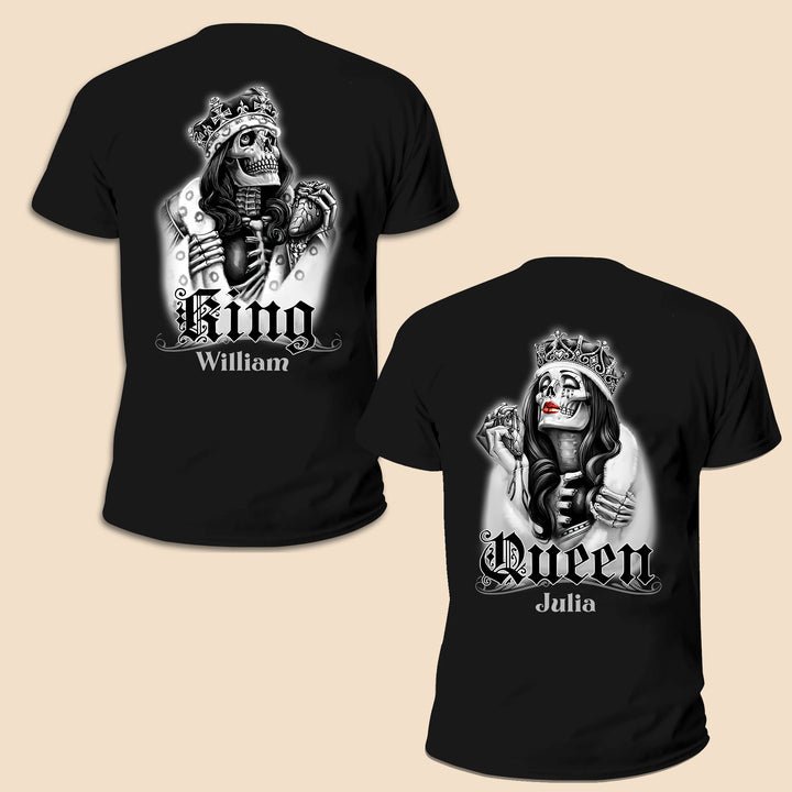 Her King and His Queen Combo T-Shirt/Hoodie - Best Gift for Couple - Giftago
