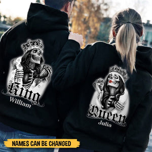 Her King and His Queen Combo T-Shirt/Hoodie - Best Gift for Couple - Giftago