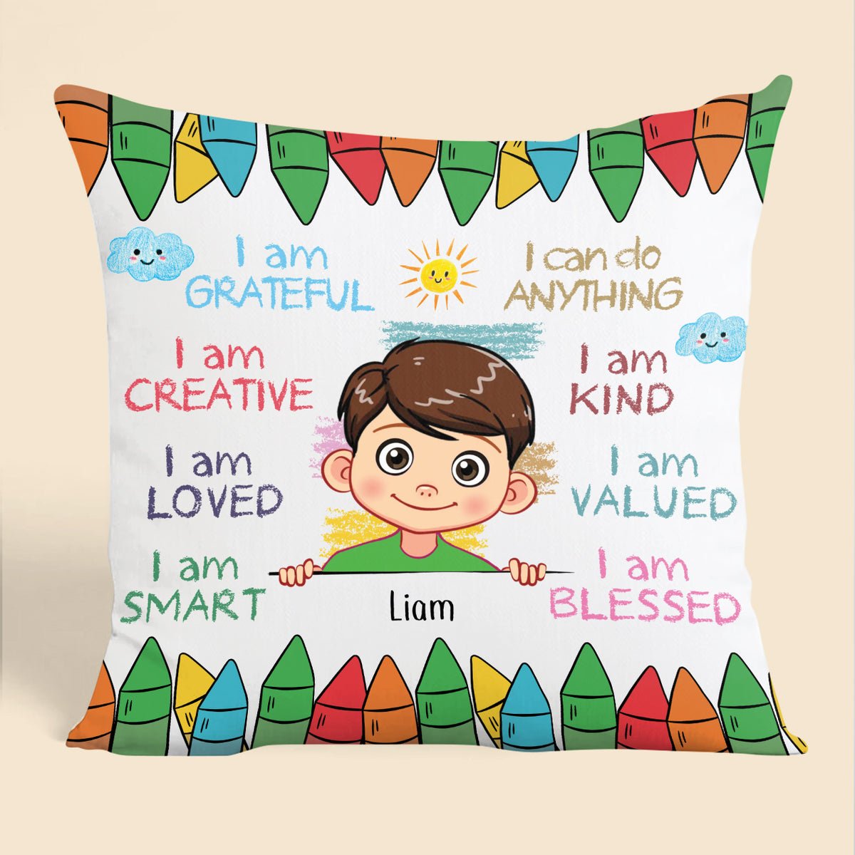 I Am Kind - Personalized Pillow - Best Gift for Grandchild, Child - Giftago