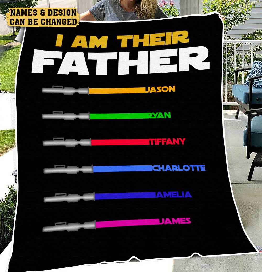 I Am Their Father - Personalized Blanket - Best Gift For Dad - Giftago