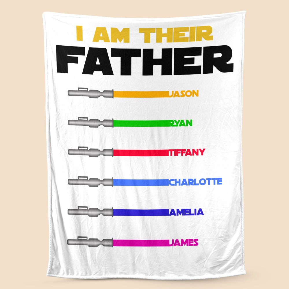 I Am Their Father - Personalized Blanket - Best Gift For Dad - Giftago