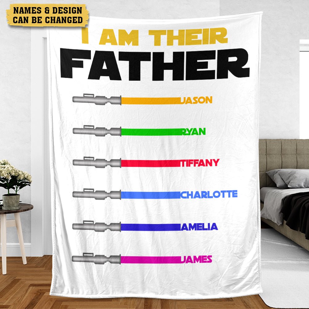 I Am Their Father - Personalized Blanket - Best Gift For Dad - Giftago