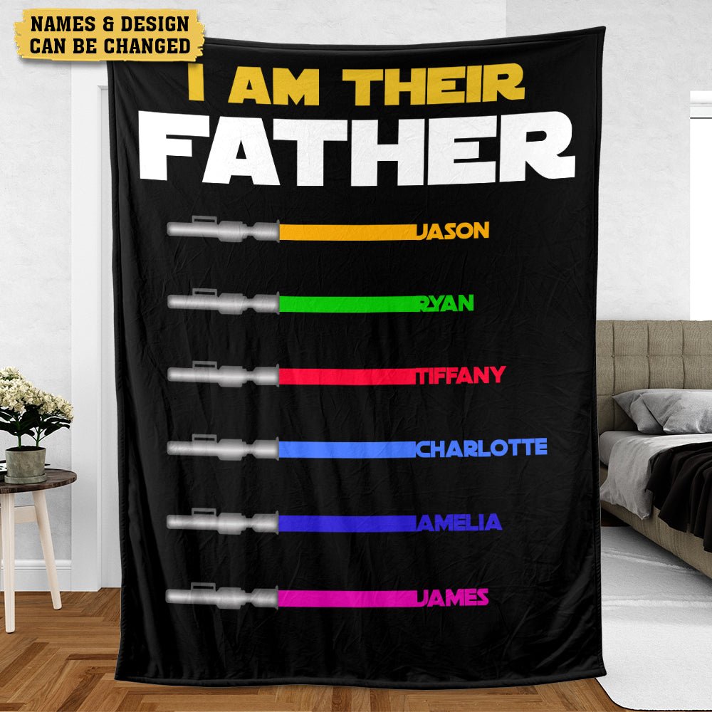 I Am Their Father - Personalized Blanket - Best Gift For Dad - Giftago