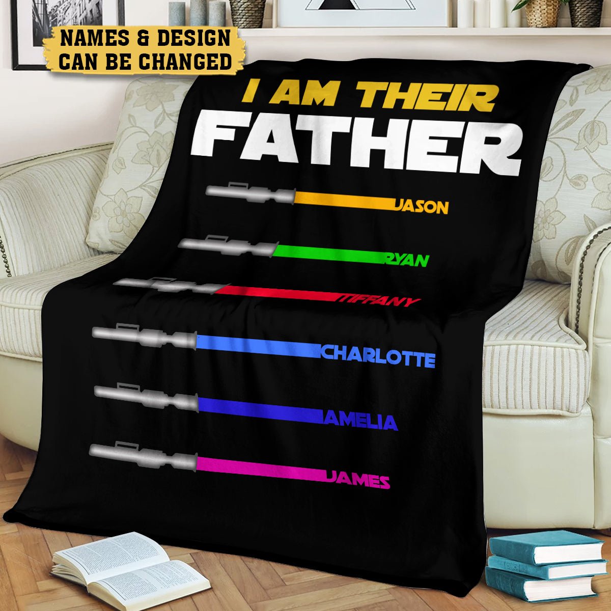 I Am Their Father - Personalized Blanket - Best Gift For Dad - Giftago