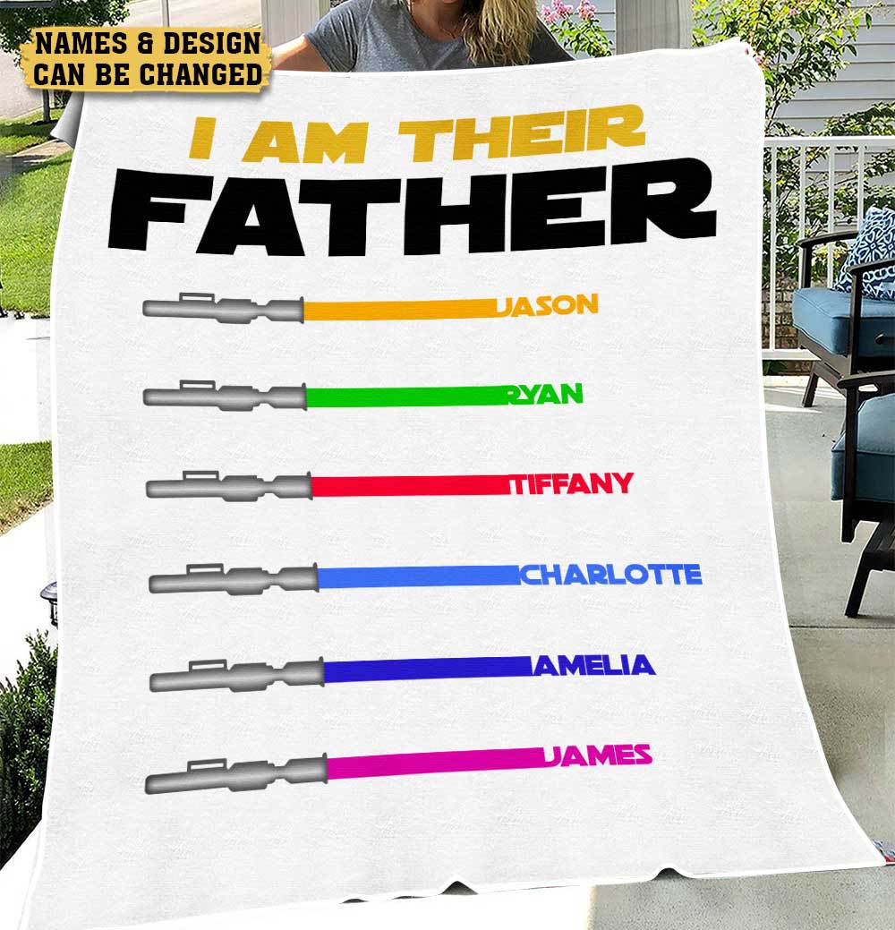 I Am Their Father - Personalized Blanket - Best Gift For Dad - Giftago