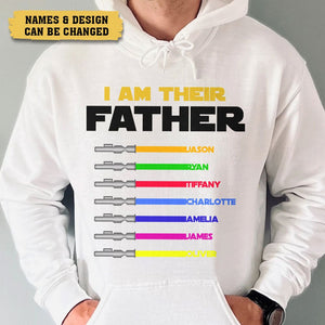 I Am Their Father (White) - Personalized T-Shirt/ Hoodie - Best Gift For Dad - Giftago