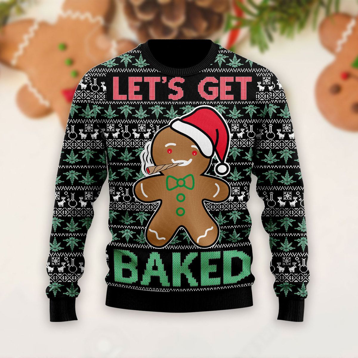Ugly Sweater Let's Get Baked - Christmas Gift - Giftago