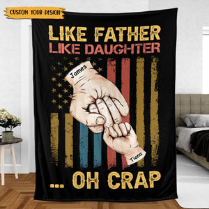 Like Father Like Daughter - Personalized Blanket - Best Gift For Father - Giftago