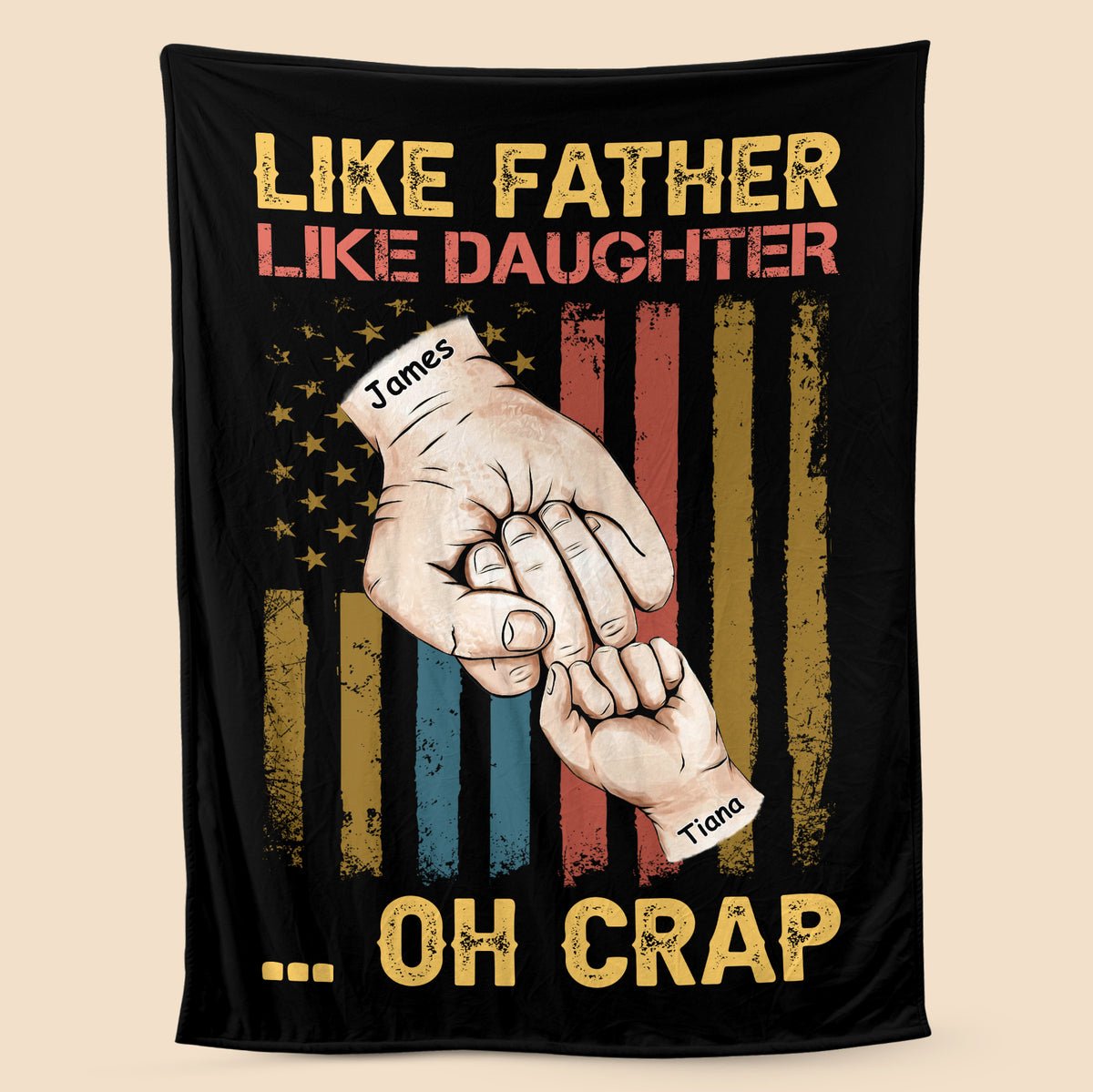 Like Father Like Daughter - Personalized Blanket - Best Gift For Father - Giftago