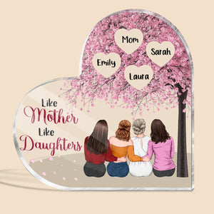 Like Mother Like Daughters - Personalized Heart Plaque - Best Gift For Mother - Giftago