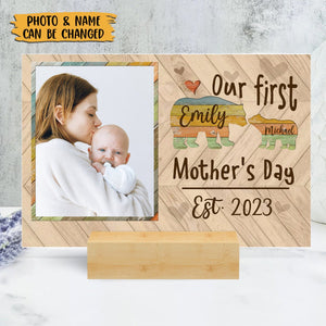 Mama Bear - Our First Mother's Day - Personalized Acrylic Plaque - Best Gift For Mom - Giftago