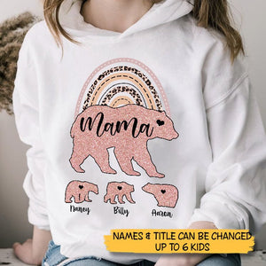 Personalized T-Shirt/ Hoodie - Mama Bear - Best Gift For Mother