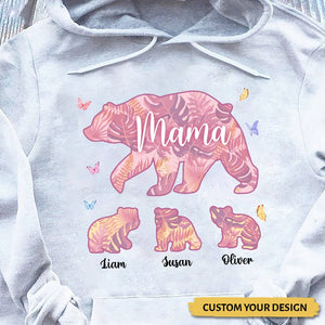 Mama Bear Tropical - Personalized T-Shirt/ Hoodie - Best Gift For Mother - Giftago