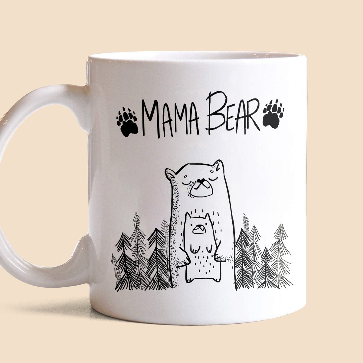 Mama Bear White Mug - Best Gift For Mother - Giftago