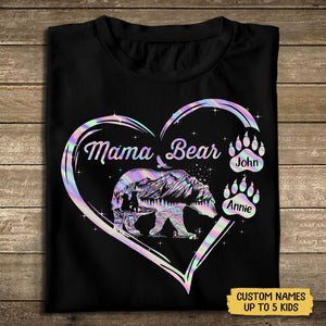 Mama Bear With Paws - Personalized T-Shirt/ Hoodie - Best Gift For Mother - Giftago
