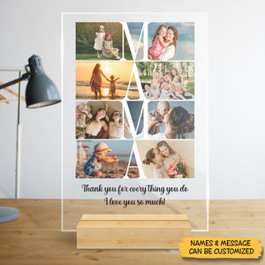 Mama Photo Collage - Personalized Acrylic Plaque - Best Gift For Mother - Giftago