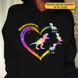 Mamasaurus Colorful - Personalized T-Shirt/ Hoodie - Best Gift For Mother - Giftago