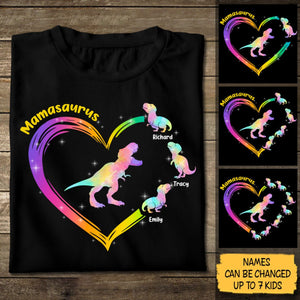 Mamasaurus Colorful - Personalized T-Shirt/ Hoodie - Best Gift For Mother - Giftago