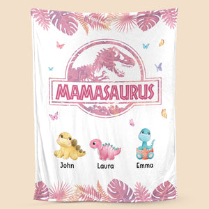 Personalized Blanket For Mom -  Mamasaurus Blanket - Giftago -1