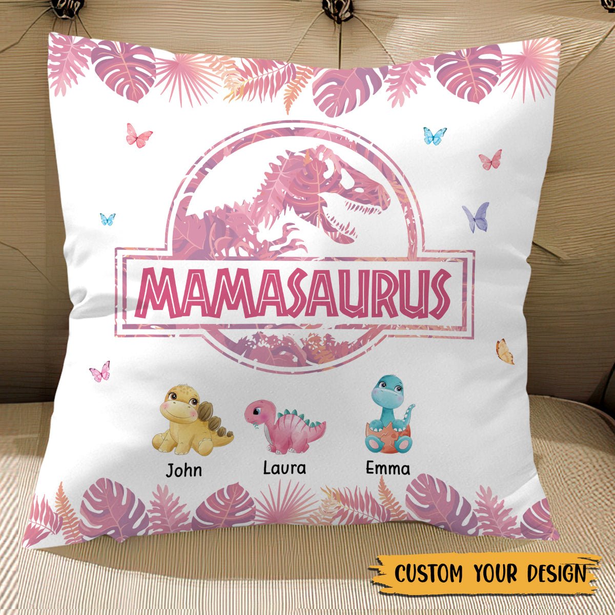 Mamasaurus - Personalized Pillow - Best Gift For Mother, Grandma - Giftago