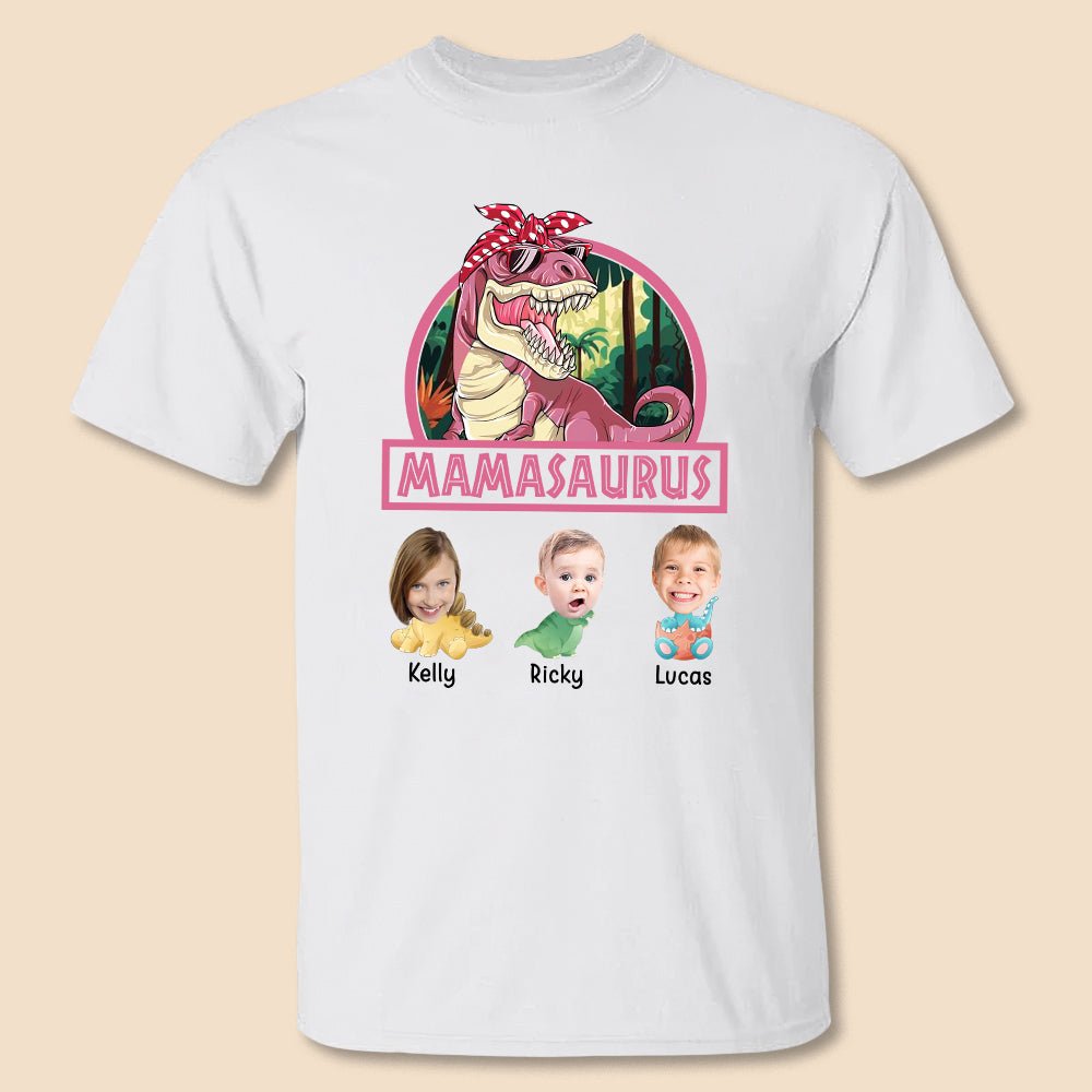 Mamasaurus & Photo - Personalized T-Shirt/ Hoodie - Best Gift For Mother - Giftago