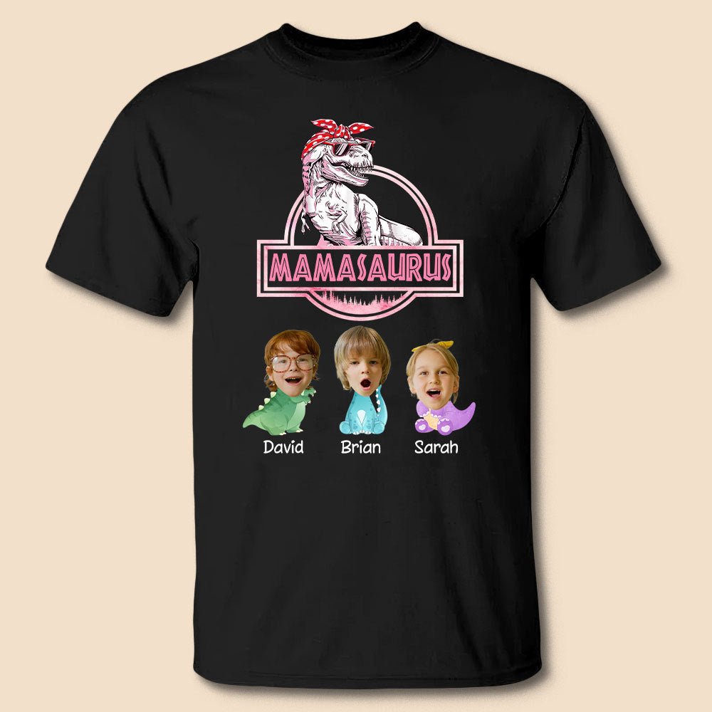 Mamasaurus & Photo (Version 2) - Personalized T-Shirt/ Hoodie - Best Gift For Mother - Giftago