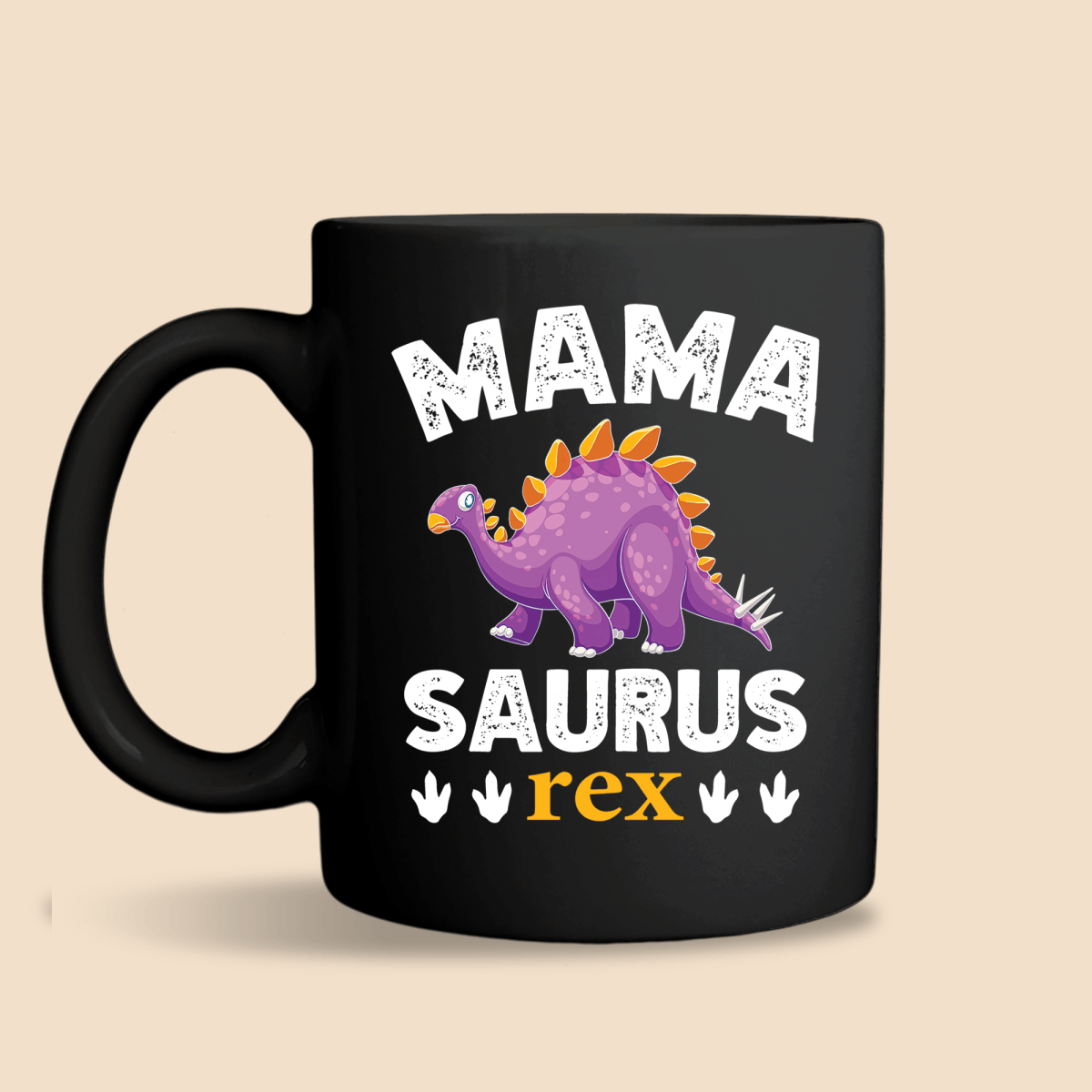 Mamasaurus Rex Black Mug - Best Gift For Mother, Grandma - Giftago