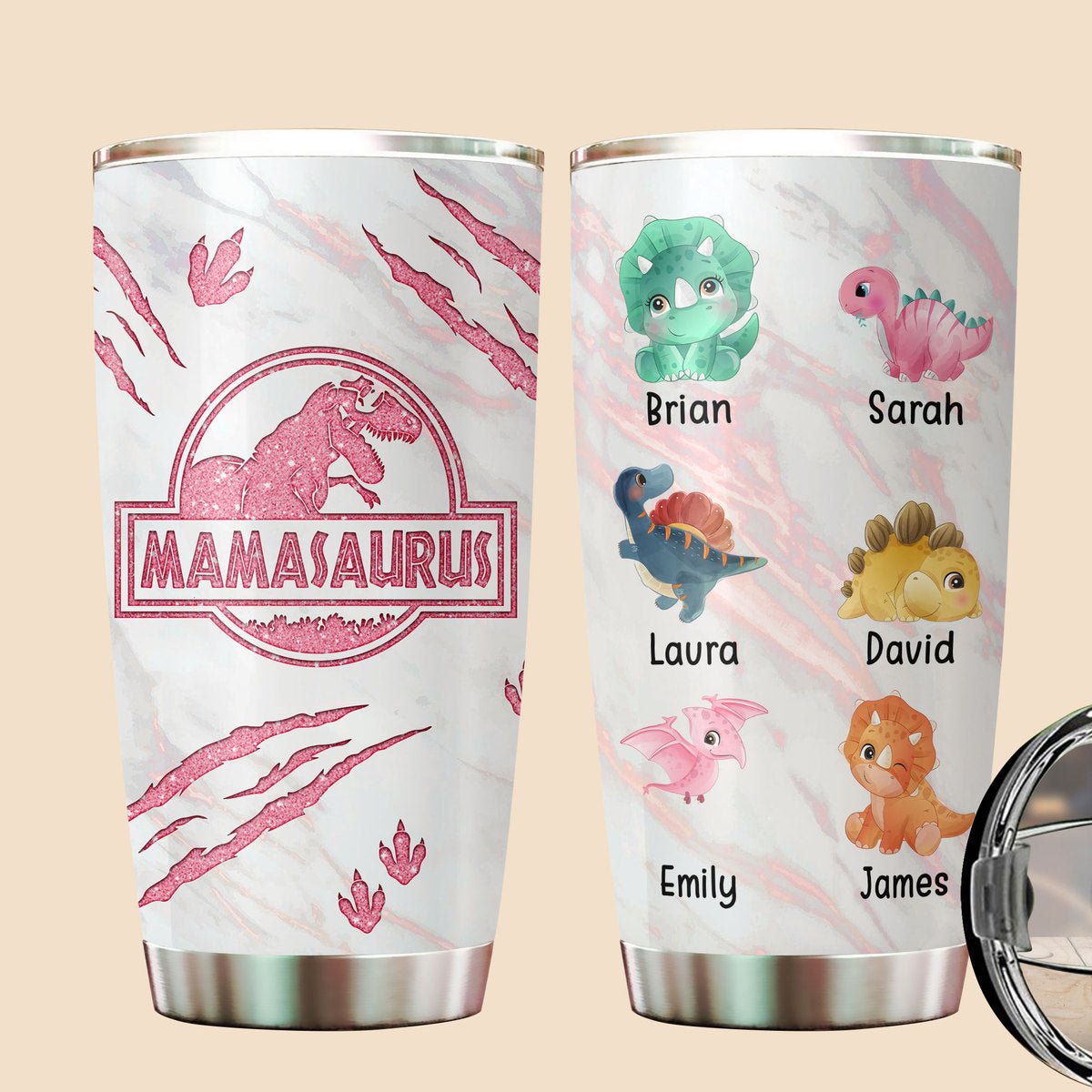 Mom Gifts, Mother's Day Gift for Mom Mamam New Mom, Mama Gifts, Funny Don't Mess with Mamasaurus 40 oz Tumbler with Handle