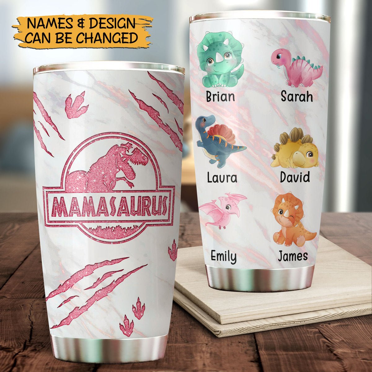 Mother Custom Tumbler Mamasaurus You Are My Favorite Dinosaur Personalized  Gift