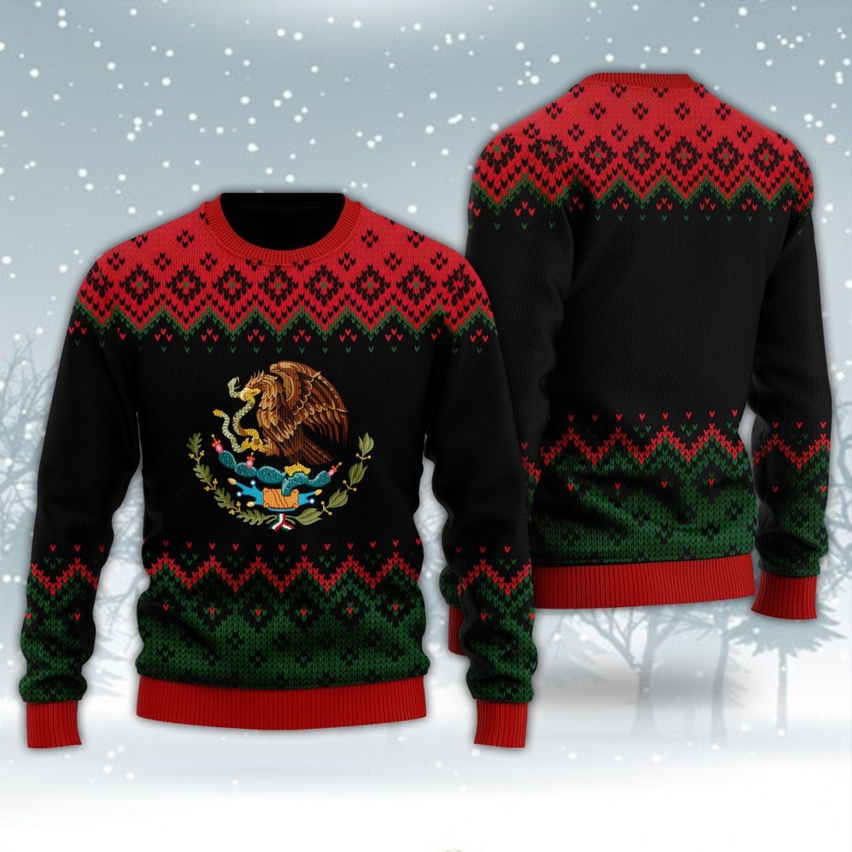 Mexican Christmas Black Ugly Sweater - TG1021HN - Giftago