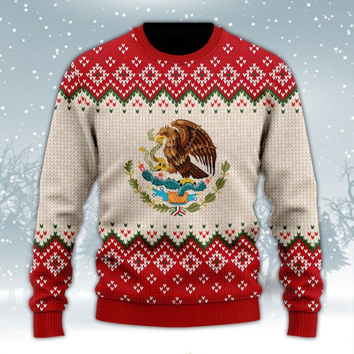 Christmas Sweatshirt - Mexican Christmas Red Ugly Sweater - Giftago -1