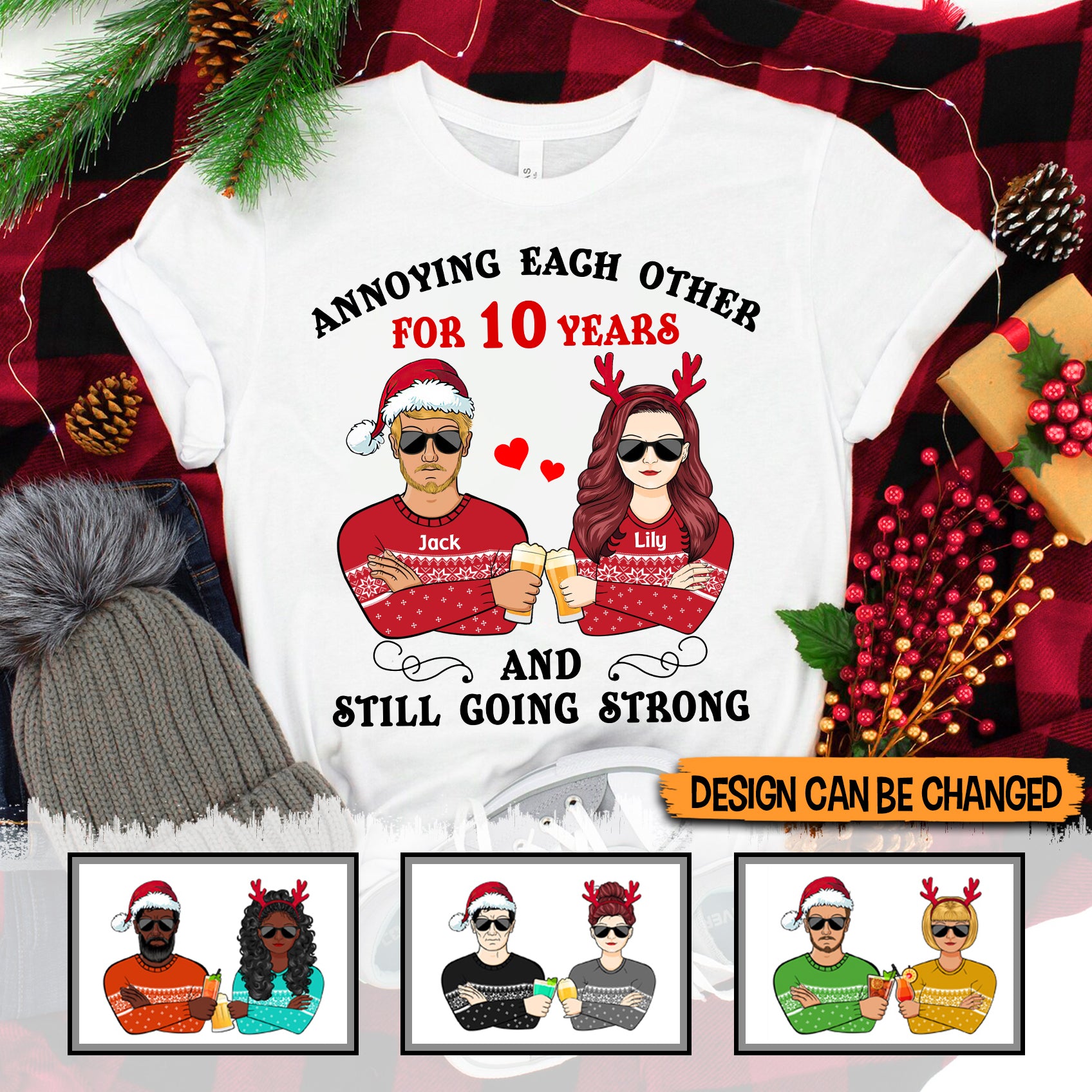 Annoying Each Other - Christmas Gift For Married Couples - Custom T-shirt - CTN1122TA - Giftago