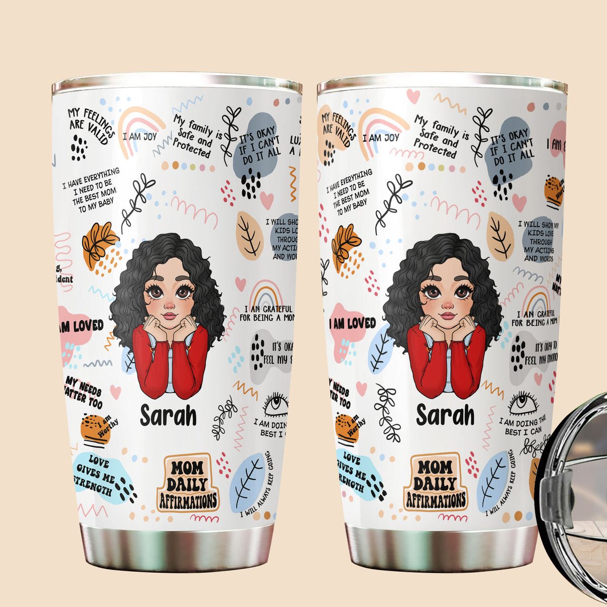 Mom Daily Affirmation - Personalized Tumbler - Best Gift For Mother - Giftago