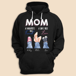Personalized Mom T-Shirt/Hoodie - Mom Daughter First Friend Son First Love - Giftago - 2